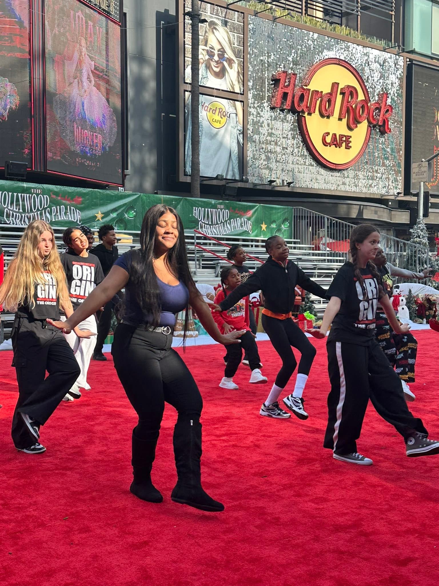 Origin dancers performing at Universal CityWalk